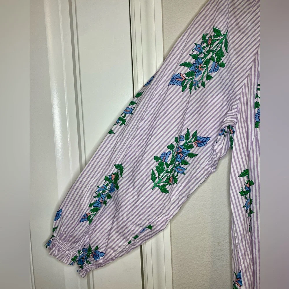 J Crew Long Sleeve Cotton Top. Size L - Picture 6 of 8